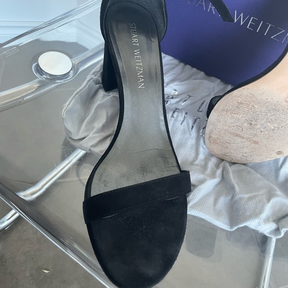 Stuart Weitzman “nearly nude” suede sandal heel - Picture 7 of 7